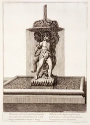 Fontän med tre förgyllda dansare i Versailles, 1672