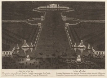 Illuminationer kring den stora kanalen i Versailles