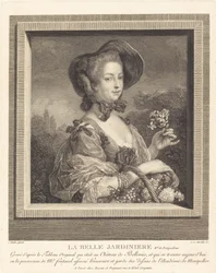 Marquise de Pompadour som en vacker jardiniere.