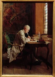 En poet. Målning av Ernest Meissonier (1815-1891)