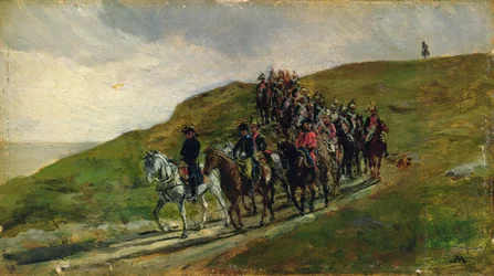 The Advance Guard of an Army (olja på panel)