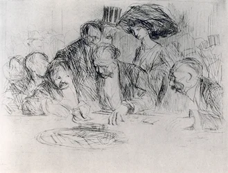 Vid spelbordet, 1925.