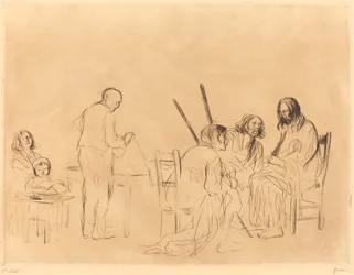 Före nattvarden i Emmaus (första tallriken)