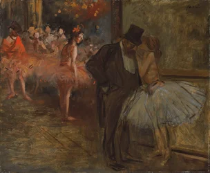 Dansare och prenumerant, på Operan; Dansare och prenumerant, på Operan, c.1905
