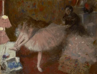Dansare i sitt omklädningsrum, ca 1890