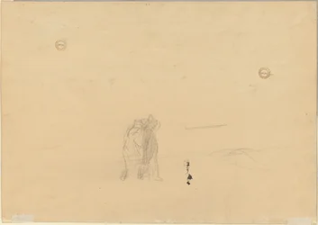 Figurer i ett landskap a tergo, ca. 1919.