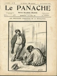 Illustration av Jean-Louis Forain (1852-1931) för omslaget till Le Panache, royalistisk tidskrift illustree
