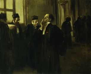 Scen för palatskorridoren; Korridorscen på palatset, ca 1905