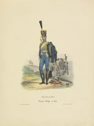Holländsk husar, 1815 Hussard Troupe Belge en 1815 (titel på objekt)