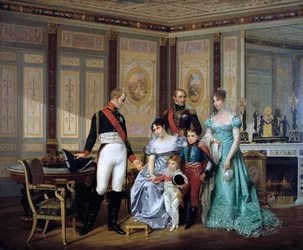 "Kejsarinnan Josephine presenterar sina barn för kejsar Alexander i Malmaison", c1839-1879