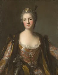 Elisabeth Catherine de Besenval, markisen de Broglie, en sultan - markisen de Broglie (1718-1777), född Freiin von Besenval von Brunstatt, som Sultana, av Nattier, Jean-Marc (1685-1766). Olja på duk. 1742 Mått : 81x63 cm. Nationalmuseum Stockholm