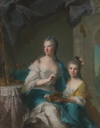 Madame Marsollier och hennes dotter, 1749.