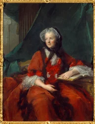 Porträtt av Marie Lescszinska, Frankrikes drottning (Leczinska, Lescszinka eller Leszinka