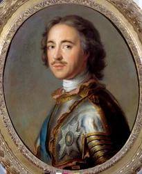 Porträtt av Peter I den store (1672-1725) tsar av Ryssland”” Målning av Jean Marc (Jean-Marc) Nattier (1685-1766) 1700-talet sön 0,63 x 0,52 m - Porträtt av Peter I den store ( 1672-1725), tsar av Ryssland. Målning av Jean Marc (Jean-Marc) Nattier (1685-17