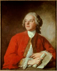 Porträtt av Pierre Augustin Caron de Beaumarchais (1732 - 1799) Fransk författare och dramatiker - Målning av Jean Marc (Jean-Marc) Nattier (1685-1766) - Paris, Comedie Francaise - Porträtt av Pierre Augustin Caron de Beaumarchais (1732-1799) , fransk förf