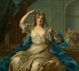 Porträtt av en dam som vestalisk jungfru, 1759