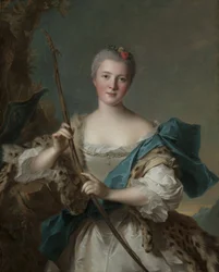 Porträtt av en kvinna som Diana, 1752