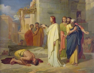 Jesus botar den spetälske, 1864