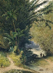 En bambulund i Trinidad