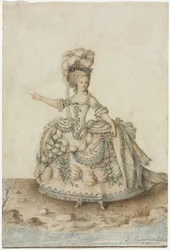 Kostymstudie för operasångare, 1781.