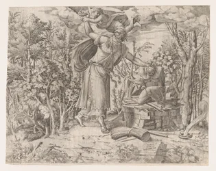 Abraham offrar Isak, 1535-55.