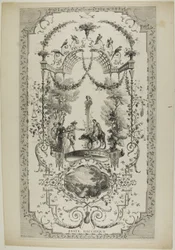 Feste Bacchique, plansch 97 från "The Works of Antoine Watteau