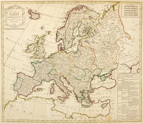 En karta över Europa, uppdelad i dess imperier och kungadömen, av J. Palairet med flera förbättringar och tillägg från D