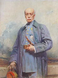 Porträtt av den franske marskalken Fayolle Emilel, 1925 (tempera på duk)