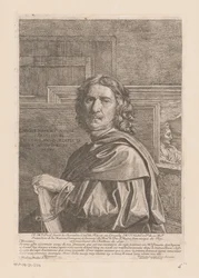 Porträtt av Nicolas Poussin
