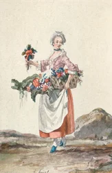 La Bouquetiere Garcon Cafetier, c1700-talet, 1903