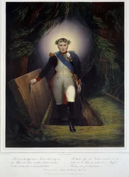 Porträtt till fots av Napoleon I (1769 - 1821) från hans grav. Jean Jacques Werner (1791-1849) och Jean Pierre Marie Jazet (1788-1871)