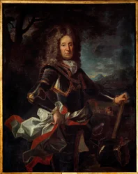 Porträtt av Charles Henri de Lorraine, prins av Vaudemont (1649-1723) son till Karl IV. Målning av Jean Ranc (1674-1735)