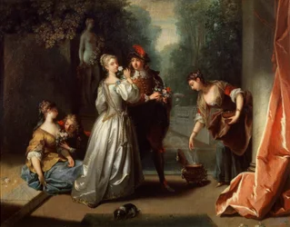 Lukt från serien De fem sinnena, sent 1720-tal eller tidigt 1730-tal.