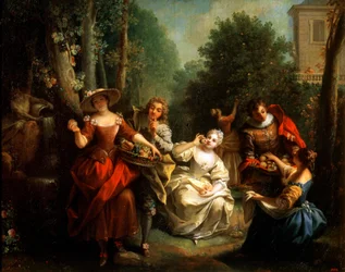 Smak från serien De fem sinnena, sent 1720-tal eller tidigt 1730-tal.