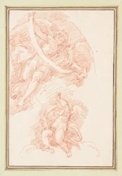 Bevingad figurhållarrem med putto
