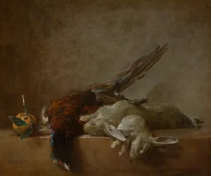 Stilleben med vilt, troligen 1750-tal.