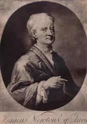 Sir Isaac Newton, engelsk matematiker och fysiker, tidigt 1700-tal 1894