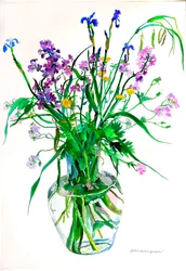 High Summer (akvarell  bläck på papper)