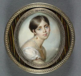 Porträtt av en ung kvinna i vitt, 1805.