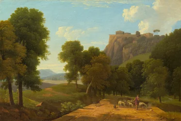 Herde med sin hjord, ca. 1820.