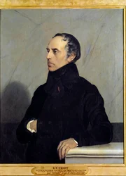 Porträtt av Francois Pierre Guillaume Guizot (1787-1874) Minister och historiker Målning av Jehan Vibert (1840-1902), olja på duk