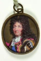 Ludvig XIV, Frankrikes kung (akvarell på veläng)