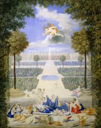 Frankrike, Versailles, Grand Trianons parterre, av Jean Cotelle