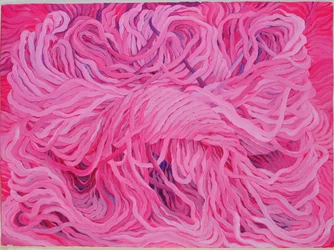 Wool Pink, 2013 (gouache på papper)