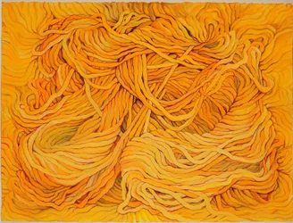 Wool Yellow, 2013 (gouache på papper)