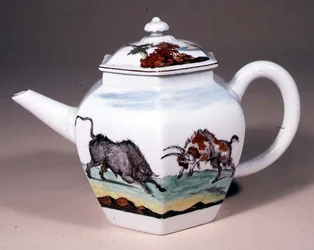 Chelsea tekanna, ca 1755 (porslin)