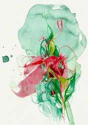 Livfull abstrakt blomning