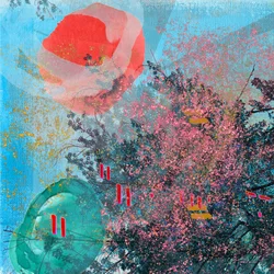 Livfull abstrakt vårblomning