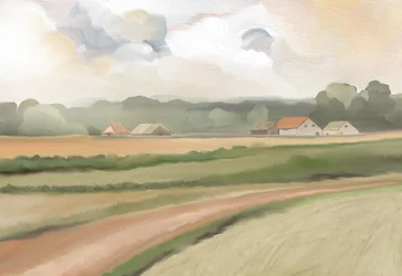 Rustika landsbygdsfält