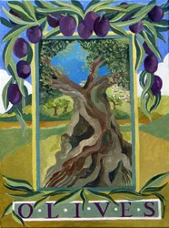 Svarta oliver, 2014 (akryl på duk)